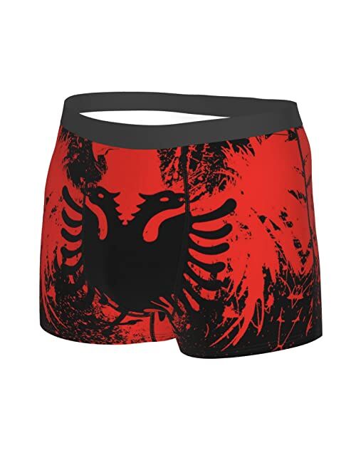 PPFINE Albanian Flag Boxer Briefs Men's Underwear Breathable Comfort Shorts Trunks Waistband Underpants S-XXL