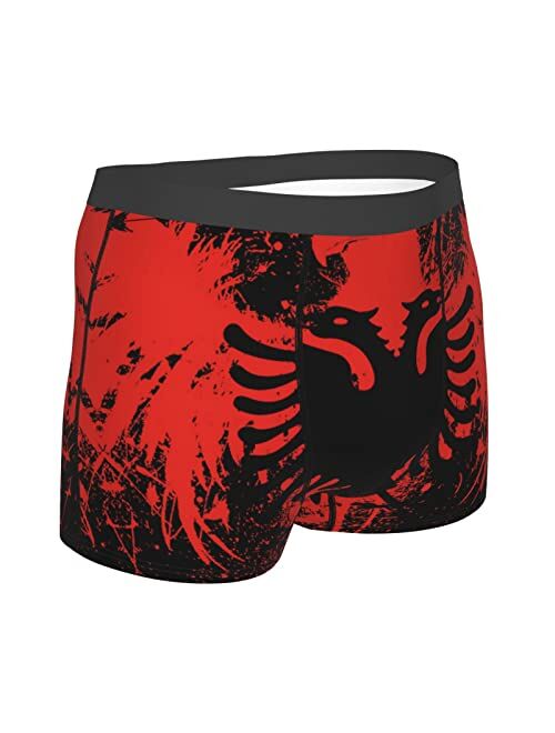 PPFINE Albanian Flag Boxer Briefs Men's Underwear Breathable Comfort Shorts Trunks Waistband Underpants S-XXL