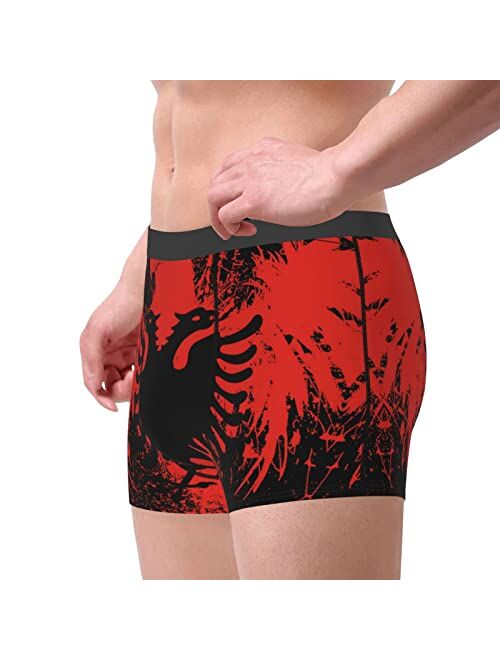 PPFINE Albanian Flag Boxer Briefs Men's Underwear Breathable Comfort Shorts Trunks Waistband Underpants S-XXL