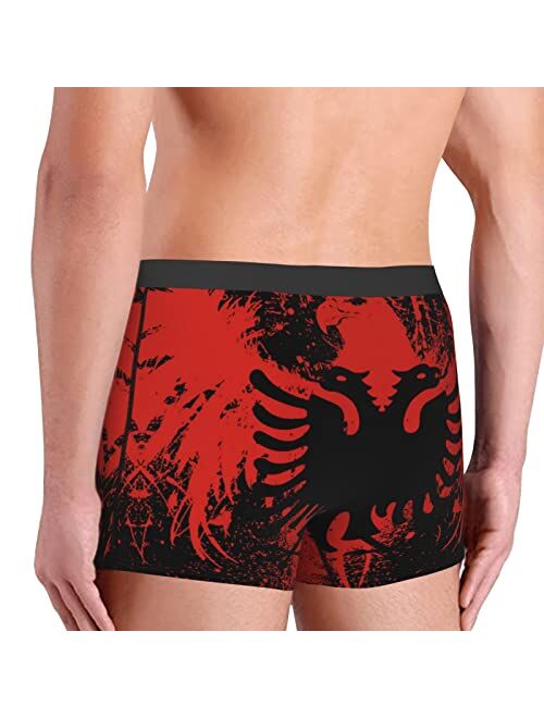 PPFINE Albanian Flag Boxer Briefs Men's Underwear Breathable Comfort Shorts Trunks Waistband Underpants S-XXL