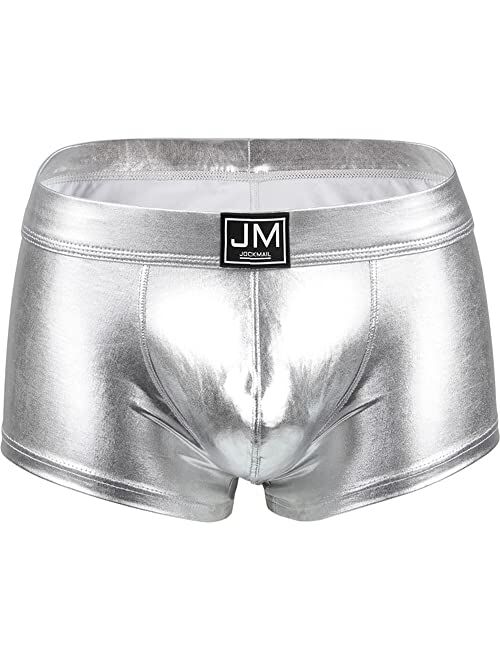 JOCKMAIL PU Men Boxer Men Underwear Pouch Boxer Men Underpant Men Shorts