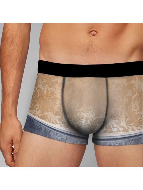 Generic Men's Underwear,Victorian Motifs in Bicolor Baroque,Boxer Briefs Breathable Comfort Underpants