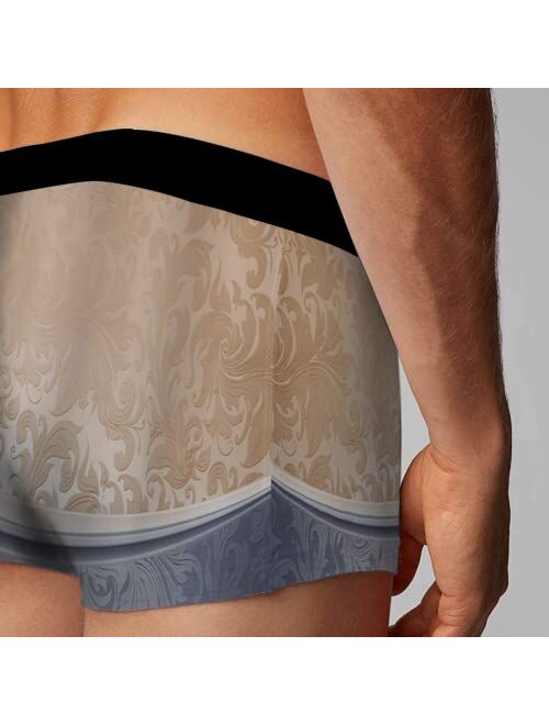 Generic Men's Underwear,Victorian Motifs in Bicolor Baroque,Boxer Briefs Breathable Comfort Underpants