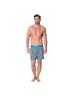 KicKee Pants KICKEE Mens Print Boxer Short Underwear, Lightweight and Breathable Mens Boxers