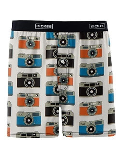 KicKee Pants KICKEE Mens Print Boxer Short Underwear, Lightweight and Breathable Mens Boxers