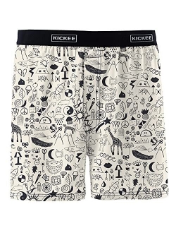 KicKee Pants KICKEE Mens Print Boxer Short Underwear, Lightweight and Breathable Mens Boxers