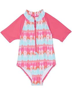 Kids Summer Tie-Dye Rashguard One-Piece (Toddler/Little Kids/Big Kids)