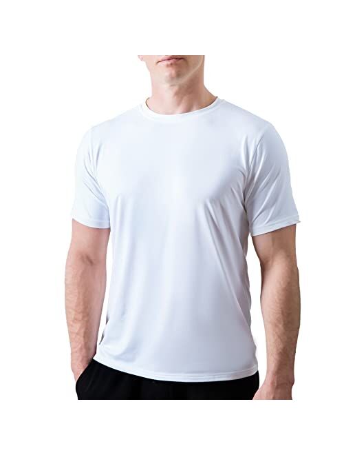 Elegear Men's T-Shirts Cooling Shirts Short Sleeve Tee Stretch Breathable Mens Undershirts Crewneck