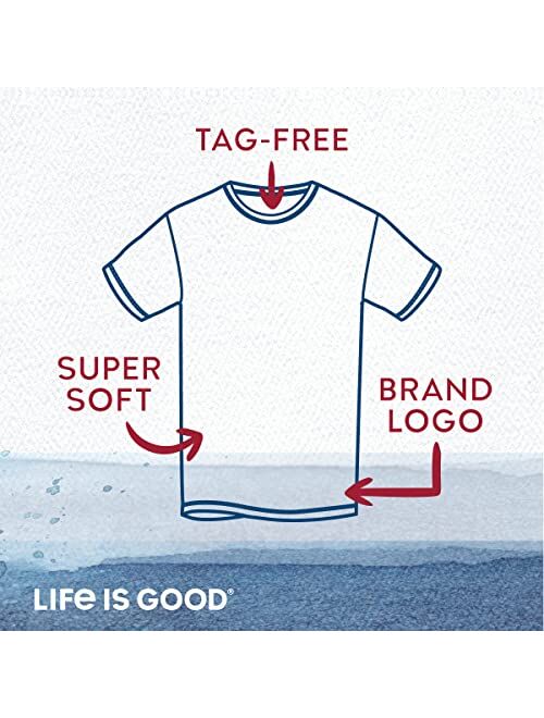 Life is Good Men's Undershirts - Soft Breathable Crew Neck T-Shirt (3 Pack)