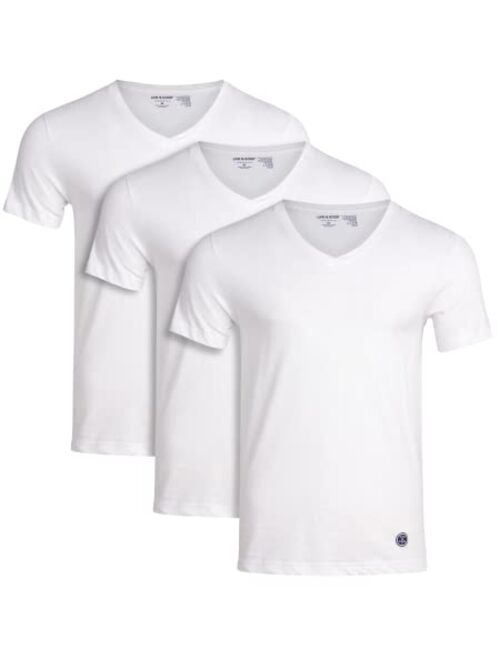 Life is Good Men's Undershirts - Soft Breathable V-Neck T-Shirt (3 Pack)