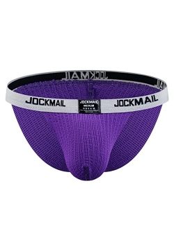 JOCKMAIL Mens Briefs Underwear Cotton Rainbow Men Sport Underwear for Gym Sport Wide Belt Comfort Men Underwear