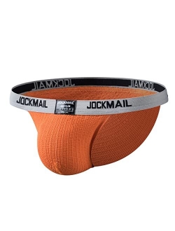 JOCKMAIL Mens Briefs Underwear Cotton Rainbow Men Sport Underwear for Gym Sport Wide Belt Comfort Men Underwear