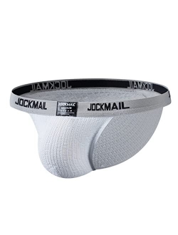 JOCKMAIL Mens Briefs Underwear Cotton Rainbow Men Sport Underwear for Gym Sport Wide Belt Comfort Men Underwear