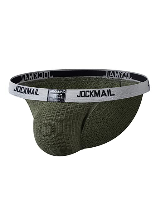 JOCKMAIL Mens Briefs Underwear Cotton Rainbow Men Sport Underwear for Gym Sport Wide Belt Comfort Men Underwear