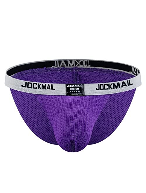 JOCKMAIL Mens Briefs Underwear Cotton Rainbow Men Sport Underwear for Gym Sport Wide Belt Comfort Men Underwear