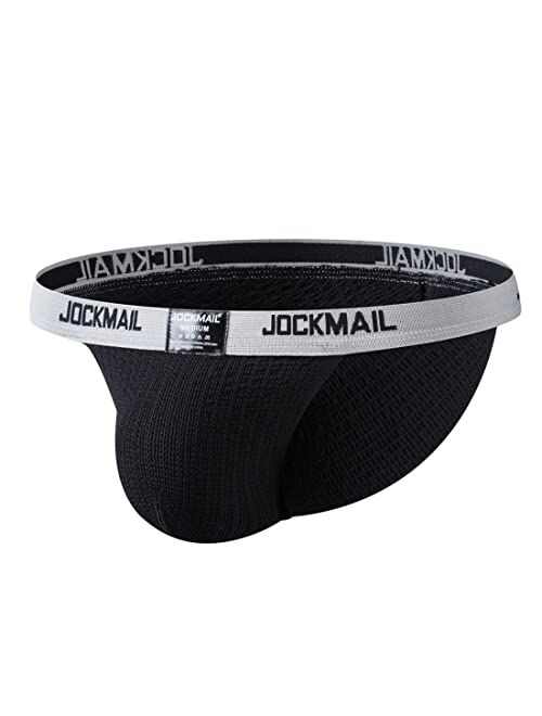 JOCKMAIL Mens Briefs Underwear Cotton Rainbow Men Sport Underwear for Gym Sport Wide Belt Comfort Men Underwear