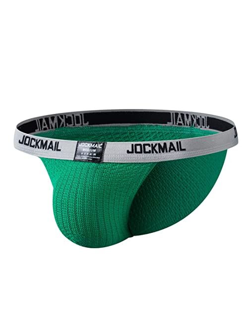 JOCKMAIL Mens Briefs Underwear Cotton Rainbow Men Sport Underwear for Gym Sport Wide Belt Comfort Men Underwear