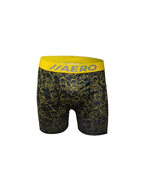 Aeropostale Simpson's Mens Performance Boxer Brief Poly Spandex Men's Boxer Brief Sports Underwear