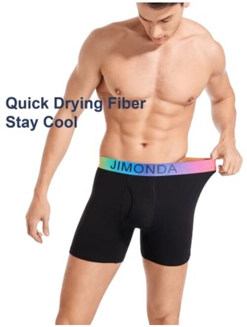 Jimonda Mens Underwear Boxer Briefs Made of Bamboo Rayon & Copper Fibre with Fly Pouch in 3/4/5 Pack