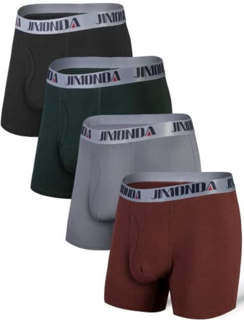 Jimonda Mens Underwear Boxer Briefs Made of Bamboo Rayon & Copper Fibre with Fly Pouch in 3/4/5 Pack