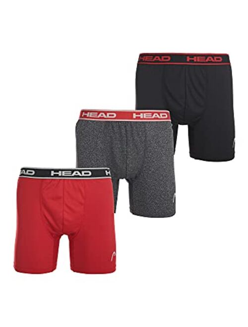 HEAD Mens Performance Boxer Briefs - 6-Pack Mystery Colors Stretch Underwear Breathable No Fly Up to Size 5X