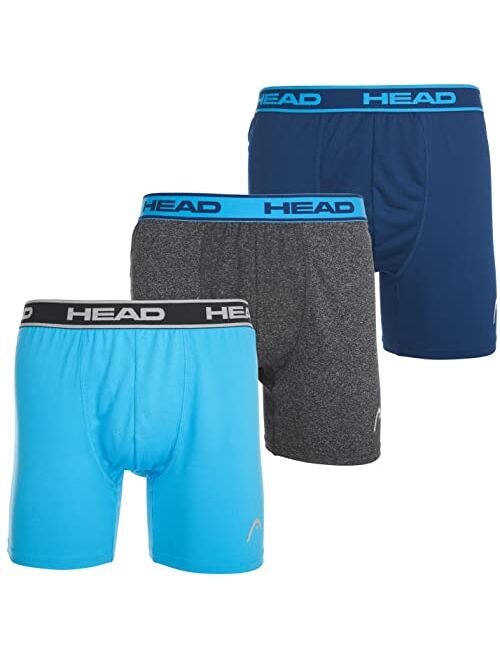 HEAD Mens Performance Boxer Briefs - 6-Pack Mystery Colors Stretch Underwear Breathable No Fly Up to Size 5X