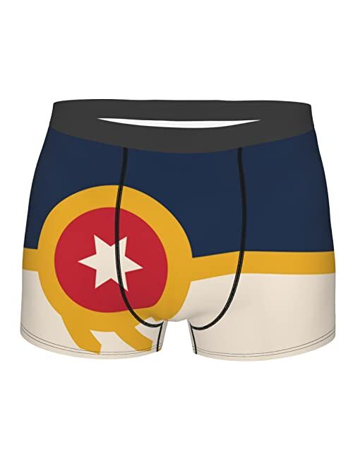 PPFINE Fleur De Lis Golden Glitter Boxer Briefs Men's Underwear Breathable Comfort Shorts Trunks Waistband Underpants S-XXL