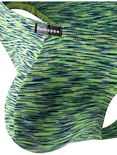 Hanhepee Men's Soft Stretch Bikini Underpants Sexy Colorful Low Rise Bluge Men Briefs