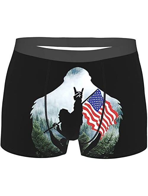 SHAMZBEST Mens Boxer Briefs Men's Underwear Soft Shorts Comfortable Breathable Printed