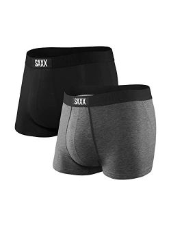 Underwear Co. SAXX Men's Underwear VIBE Super Soft Trunk Briefs with Built-In Pouch Support - Pack of 2, Underwear for Men