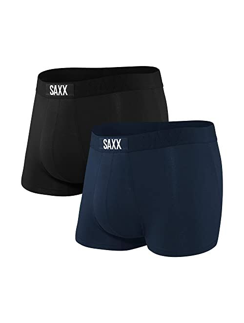 Saxx Underwear Co. SAXX Men's Underwear – VIBE Super Soft Trunk Briefs with Built-In Pouch Support - Pack of 2, Underwear for Men