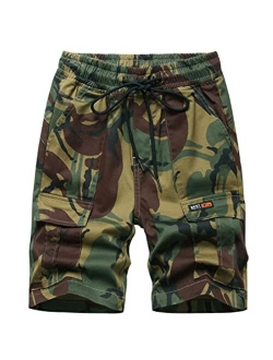 TLAENSON Kids Camo Cargo Shorts Boys Pull On Military Summer Camouflage Bermuda Shorts