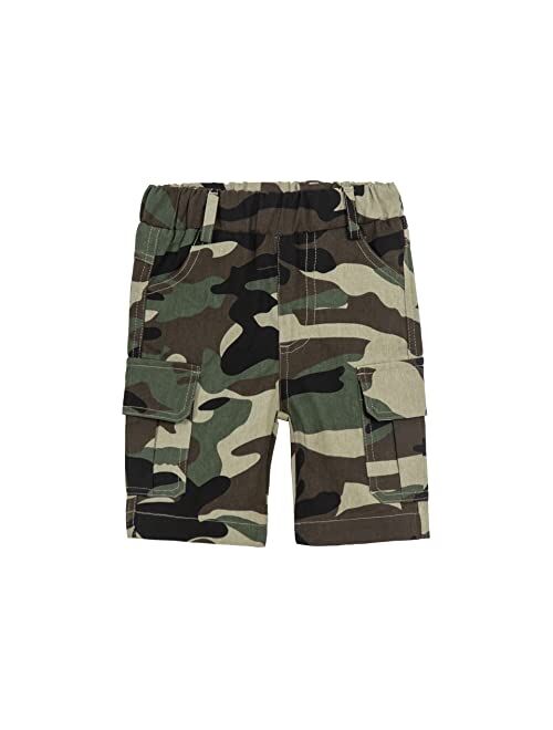 Mud Kingdom Little Boys Twill Cargo Shorts Summer Holiday