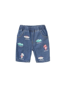 Mud Kingdom Fashion Boys Denim Shorts Elastic Waist