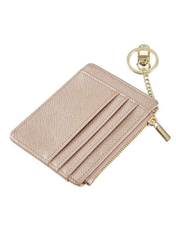 Sodsay Card Case Slim Front Pocket Wallet for Women Credit Card Holder with Keychain