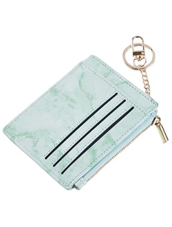 Sodsay Card Case Slim Front Pocket Wallet for Women Credit Card Holder with Keychain