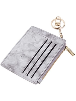 Sodsay Card Case Slim Front Pocket Wallet for Women Credit Card Holder with Keychain