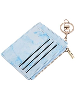 Sodsay Card Case Slim Front Pocket Wallet for Women Credit Card Holder with Keychain