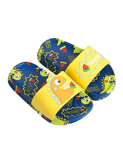 GLOOMALL Kids Dinosaur Slide Sandals Non-Slip Summer Beach Water Shoes Boys Girls Shower Pool Slippers