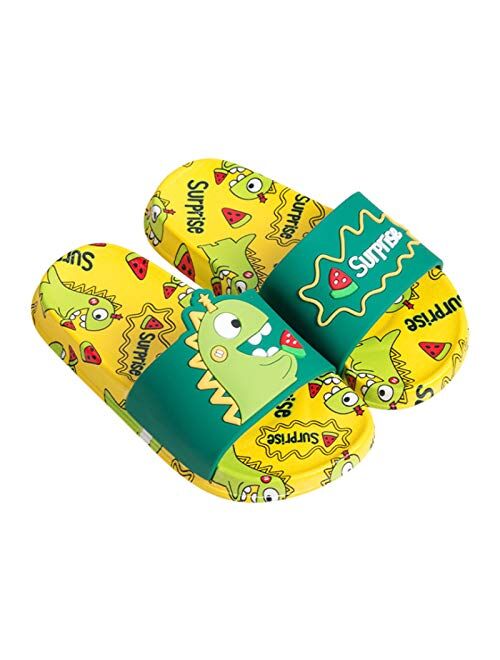 GLOOMALL Kids Dinosaur Slide Sandals Non-Slip Summer Beach Water Shoes Boys Girls Shower Pool Slippers