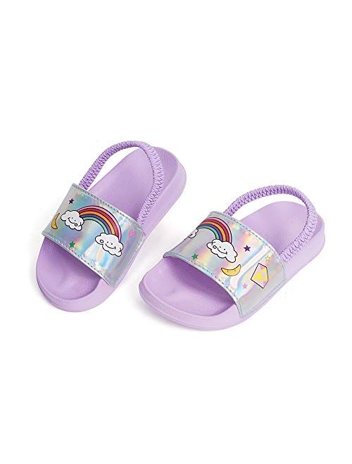 FUNKYMONKEY Toddler Boys & Girls Slides Sandals Kids Outdoor Beach Pool Water Shoes