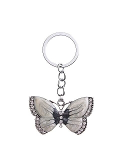 SPDD Butterfly Key Chain,Acrylic Colorful Butterfly Keychains Keyring Cute Keychains Fashion Accessories Jewelry Butterfly Key Ring for Women(Blue)