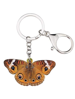 Enamel Metal Butterfly Key chains Rings For Women Girls Car Purse bag Pendant Charms