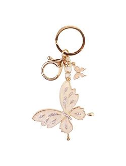 Zhijin Butterfly Keychain - Cute Key Chains,Butterfly Gift,Crystal Bling Diamond keychain,Butterfly Accessories for Women Car Keys