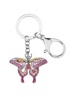 NEWEI Cute Butterfly Keychain Keyrings for Women Girls Kids Purse Charm