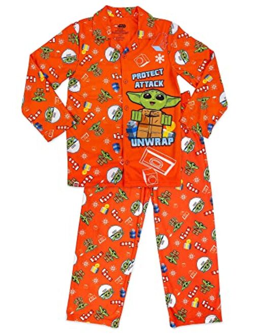 LEGO Star Wars Boys Coat Pajama Set, Baby Yoda Mandalorian, Boys Size 4-5 to 10-12