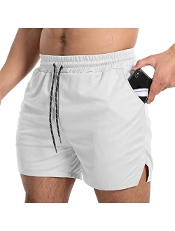 JWJ Mens Workout Running Shorts 5 inch inseam Athletic Lightweight Gym Shorts for Men with Pockets