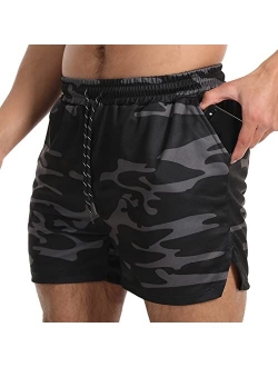 JWJ Mens Workout Running Shorts 5 inch inseam Athletic Lightweight Gym Shorts for Men with Pockets