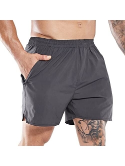 MIER Men's Workout Running Shorts Lightweight Active 5 Inches inseam Shorts with Pockets, Quick Dry, Breathable