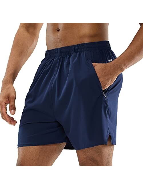 MIER Men's Workout Running Shorts Lightweight Active 5 Inches inseam Shorts with Pockets, Quick Dry, Breathable